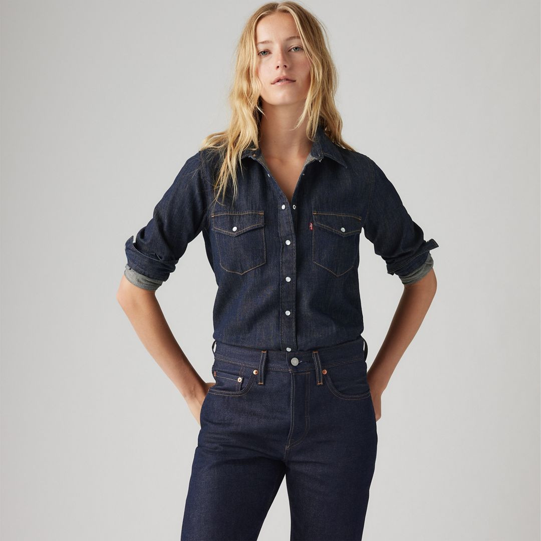 Levi's Iconic Western Linen+ Denim Shirt - Women's S | Levi's US