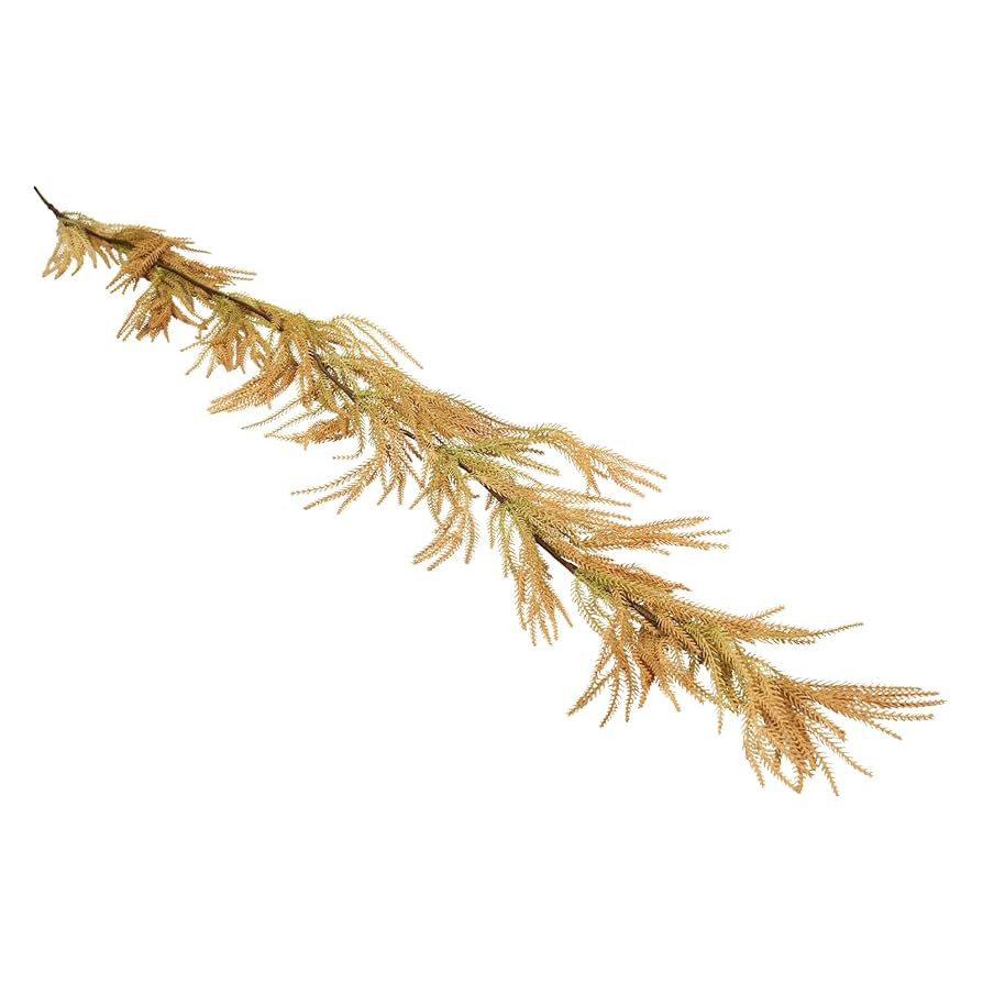 6.2ft Fall Norfolk Garland for Fireplace Mantel – Artificial Brown Pine Needle Garland with Rus... | Amazon (US)
