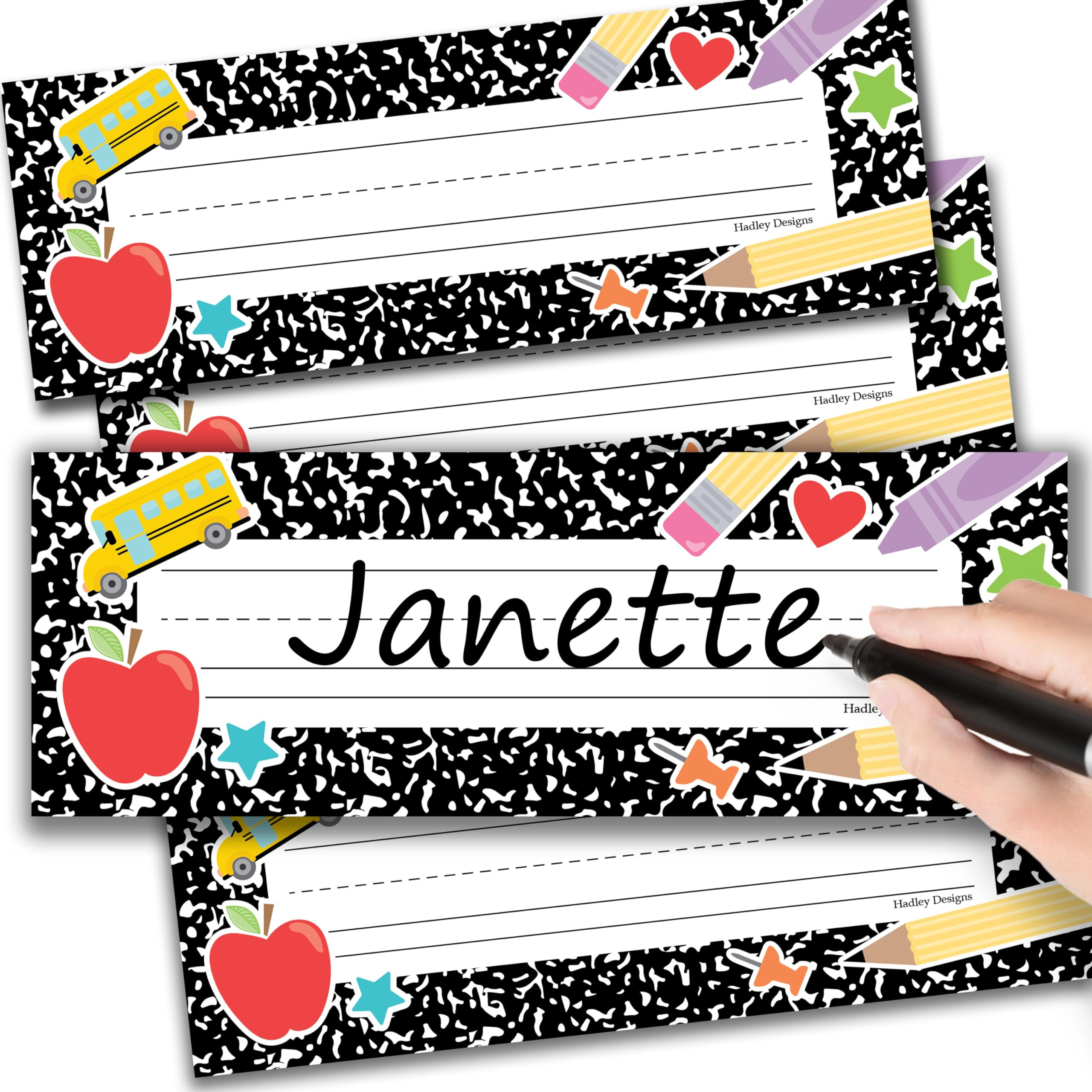 Hadley Designs Desk Name Tags for Classroom -25 Student Name Plates for Classroom Kindergarten, P... | Amazon (US)