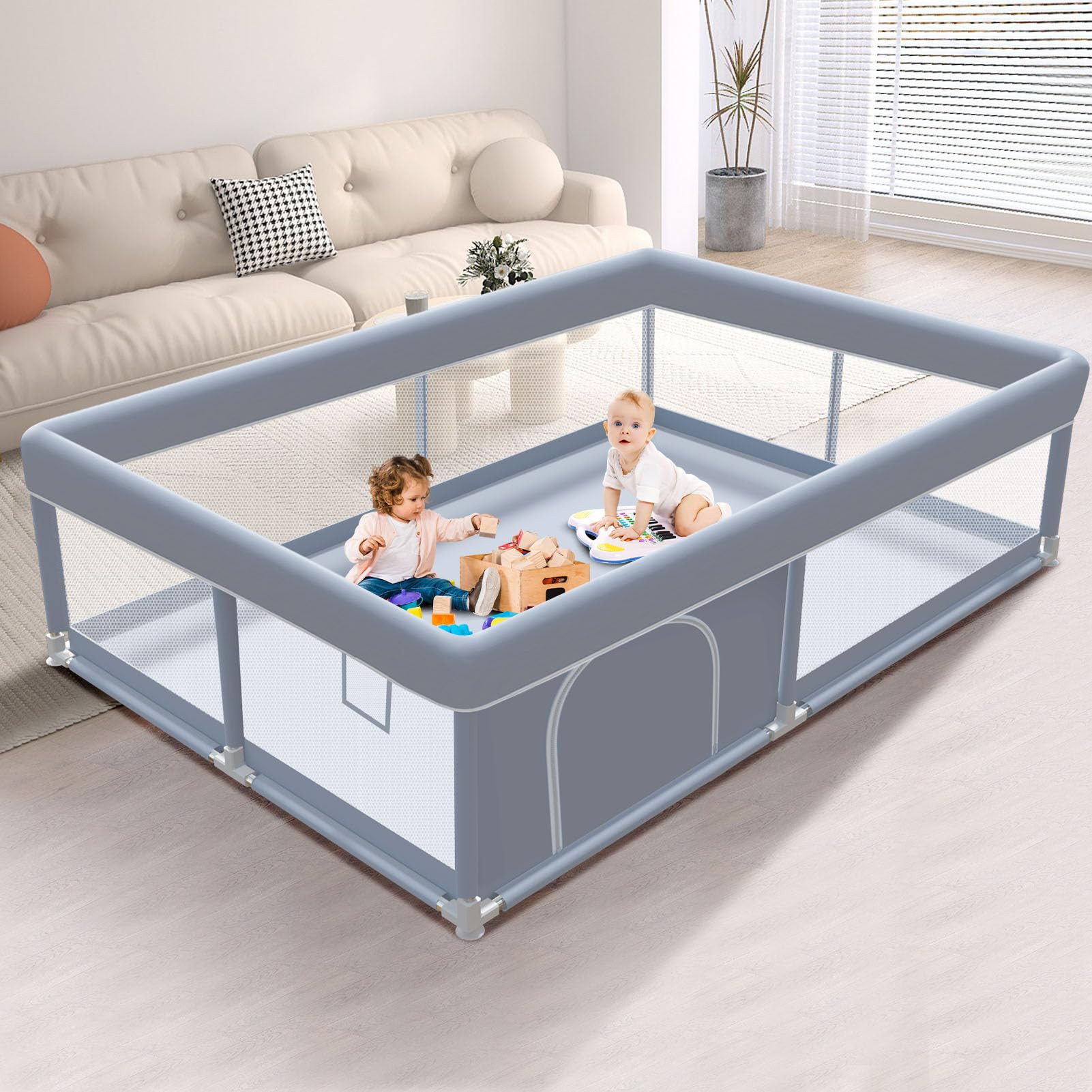 65 x 50 Inch Baby Playpen, Playpen for Babies and Toddlers, Baby Play Pen Playard for Indoor & Ou... | Amazon (US)