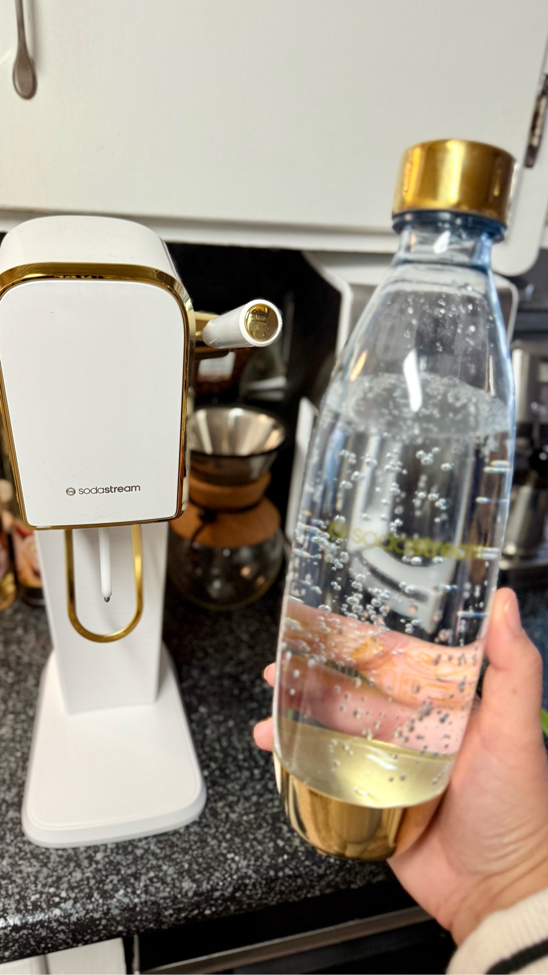 My husband had been encouraging me to get a Sodastream for years since we drink fizzy water like it’s going out of style.

Finally got one and it’s so easy to use!

I can’t wait to try different flavor combos and experiment with making both carbonated water and soda.

I do like that there is less waste than with buying cans, and that you can customize the amount of fizz you want in your drink.

This is one way I’ve resolved to live just a bit more sustainably in the new year.



#LTKfoodie #LTKFindsUnder100 #LTKHome