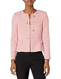 Tahari ASL Women's Faux Double Breasted Peplum Jacket, Red White Tweed, 8 | Amazon (US)