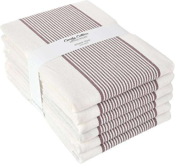 Stripe Kitchen Towels Decor Hanging Loop Tea Dish Towels Boho Stripe Absorbent Festive Gift Set o... | Amazon (US)