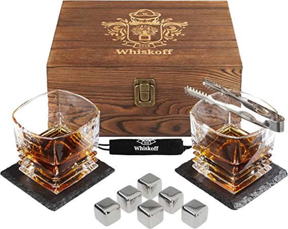 ???? ????: Fathers Day Dad Gifts For Men - Whiskey Glass Set of 2 - Bourb... | Amazon (US)