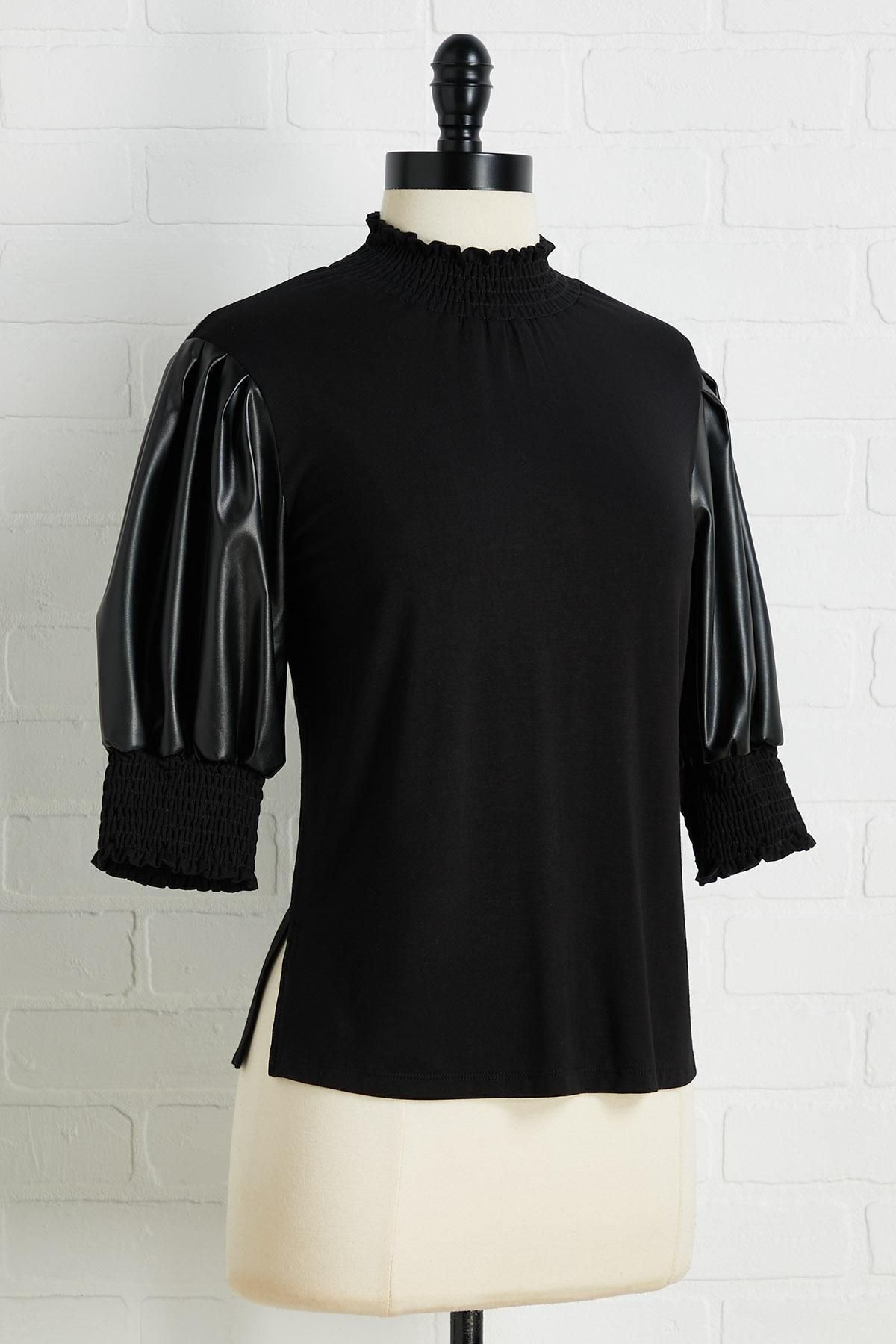 leather you like it top | Versona