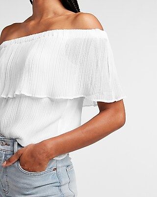 Textured Off The Shoulder Top | Express