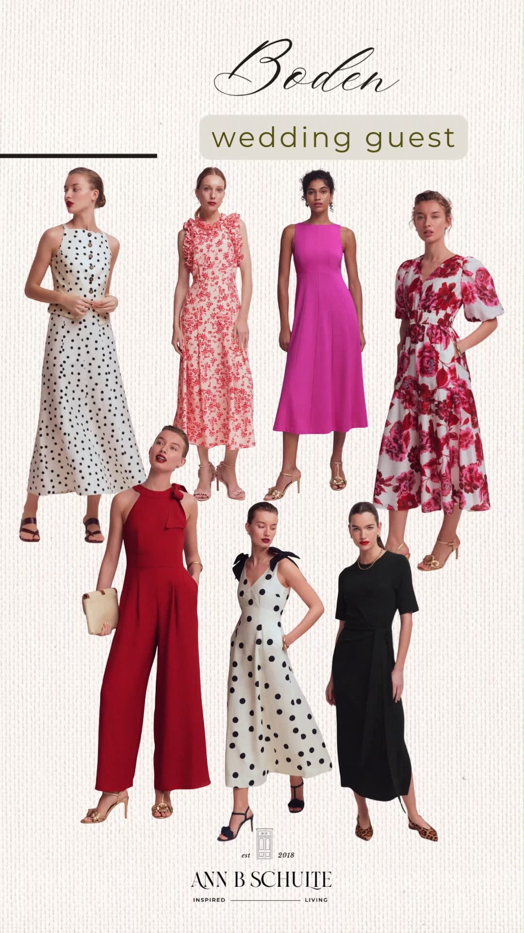 Boden wedding guest styles are bringing cheerful color and polished charm to every celebration this season. Twirl worthy dresses and pretty details ready for dance floors 💐✨🥂 #Boden #WeddingGuestDress #OccasionStyle #SummerWedding #ColorfulFashion #ChicStyle #EventOutfit #LTKFashion #DressStyle #WeddingSeason 

 #LTKootd #LTKWedding