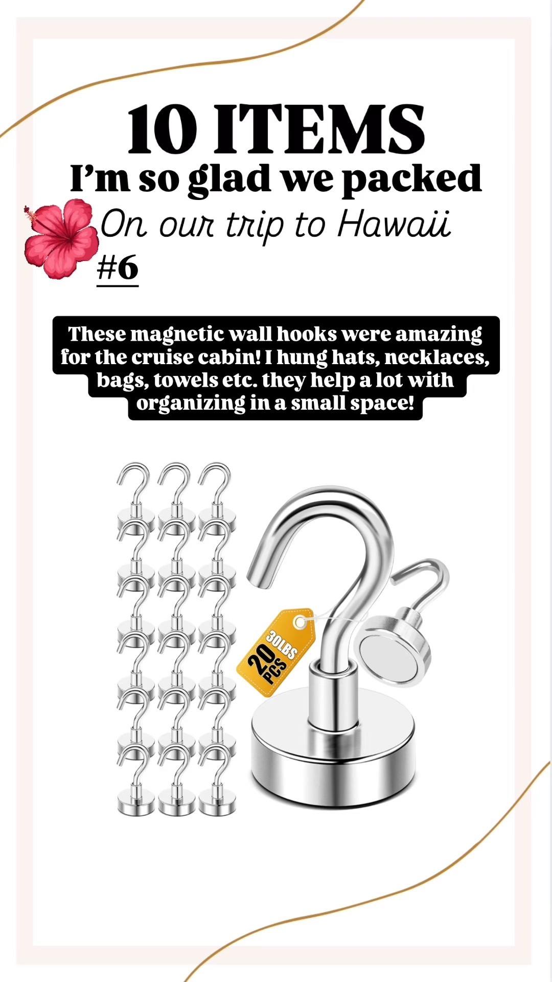 A game changer for cruise travel! I used these for necklaces, hats, bags, towels...

#LTKTravel