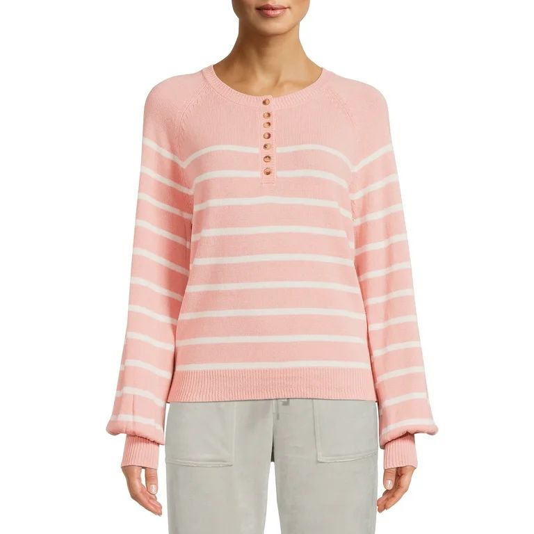 Time and Tru Women's Henley Sweater | Walmart (US)