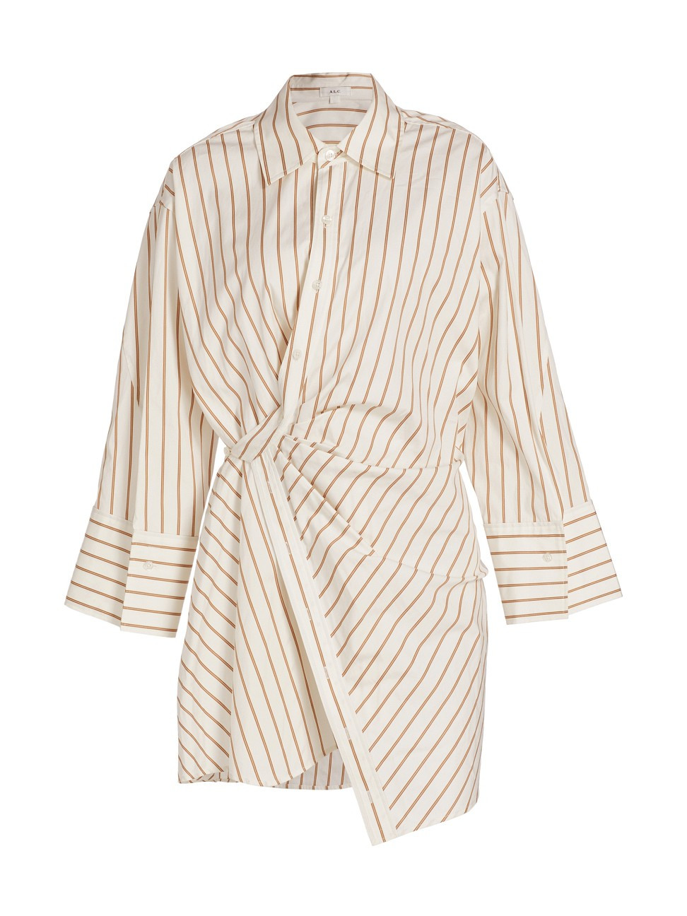 Women's Madison II Striped Cotton Wrap Dress - Bone Lark - Size 2 | Saks Fifth Avenue
