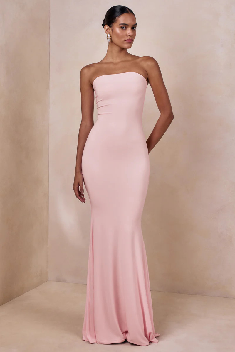 Ceremony  Pink Bandeau  Maxi Dress | Club L London