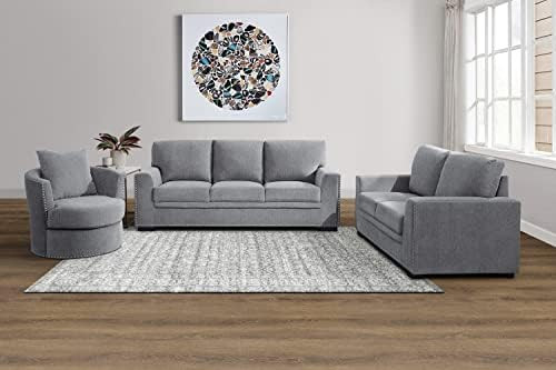 Lexicon Winona 3-Piece Living Room Set, Gray | Amazon (US)