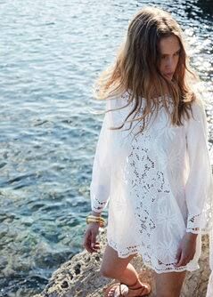 Embroidered cotton dress | MANGO (US)