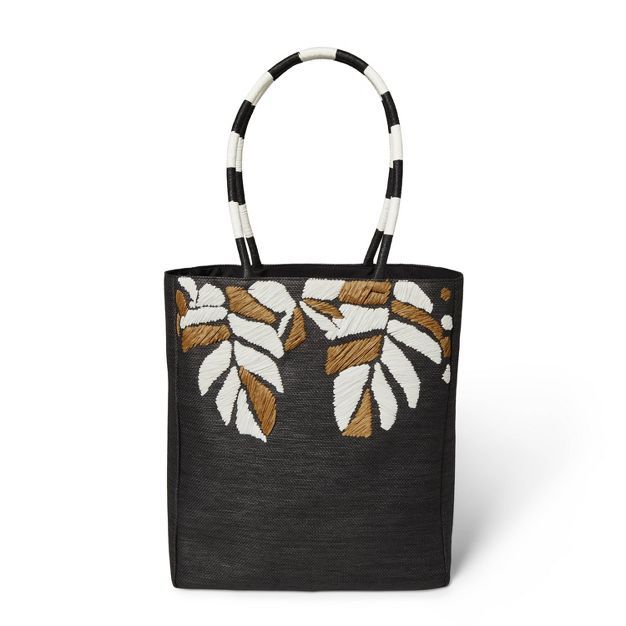 Woven Palm Tote Handbag Black - Tabitha Brown for Target | Target