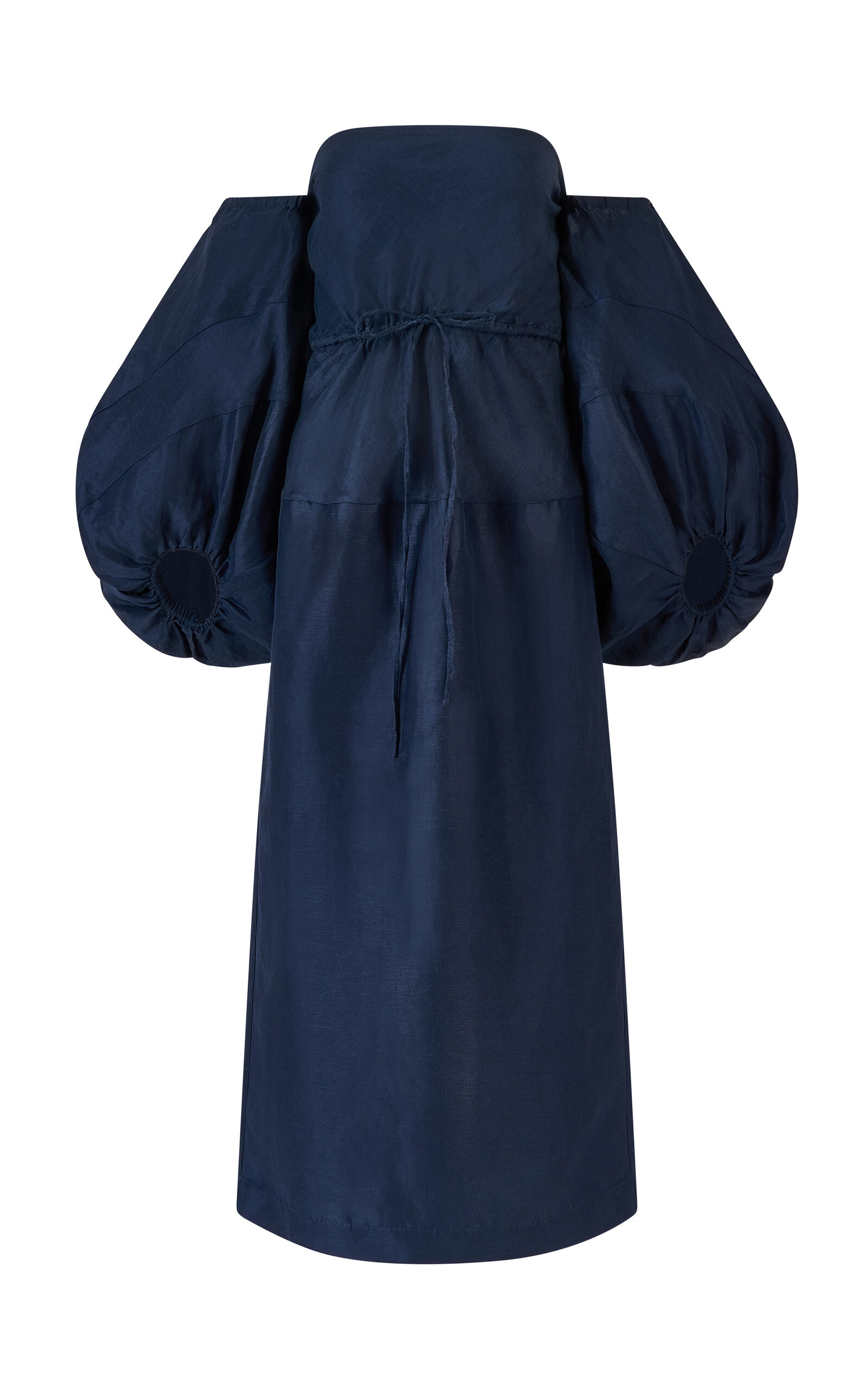 Rosie Assoulin Balloon-Sleeve Woven Midi Dress - Moda Operandi | Moda Operandi (Global)