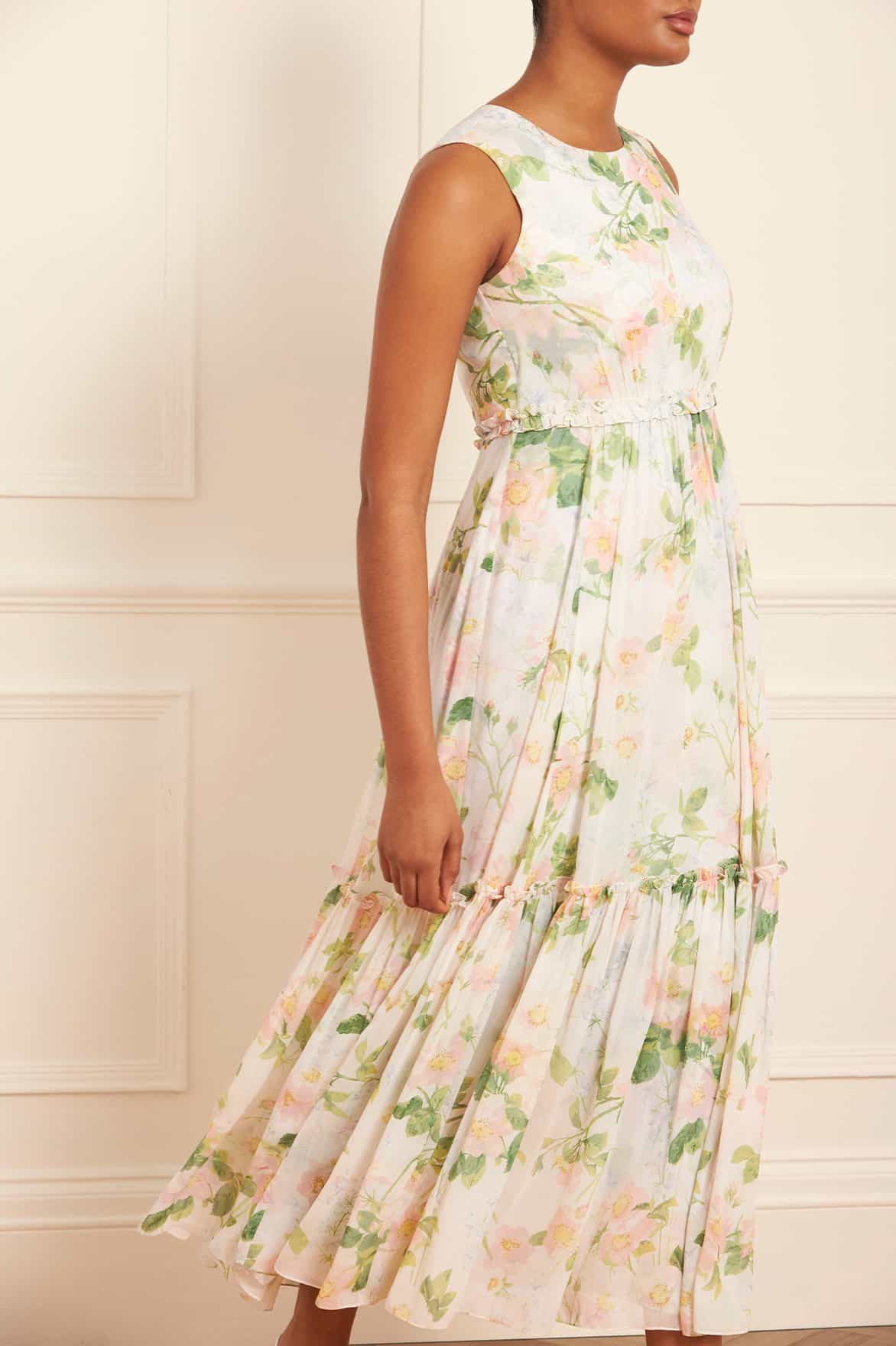 Immortal Rose Harper Chiffon Cape Ankle Gown | Needle & Thread US