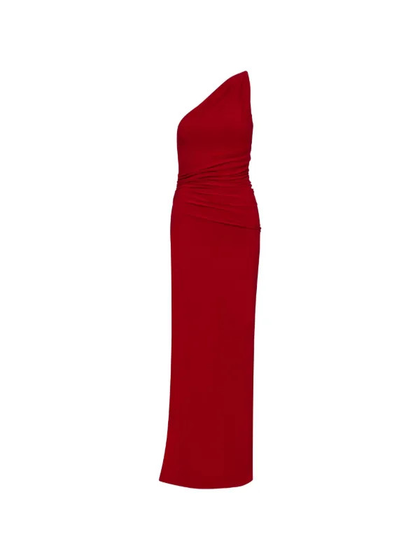 one-shoulder ruched dress | Farfetch Global