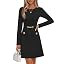 MEROKEETY Women's Fall Business Casual Work Office Long Sleeve Mini Dress | Amazon (US)