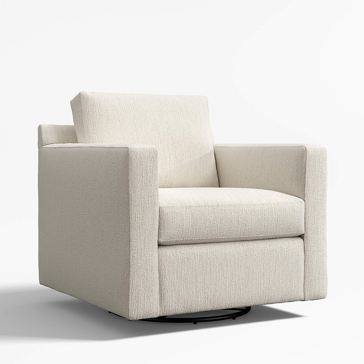 Barrett II 35.5" Track Arm Swivel Chair + Reviews | Crate & Barrel | Crate & Barrel