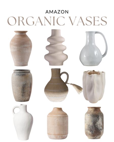 Organic vases on Amazon perfect for your home decor 

#LTKSeasonal #LTKstyletip #LTKhome