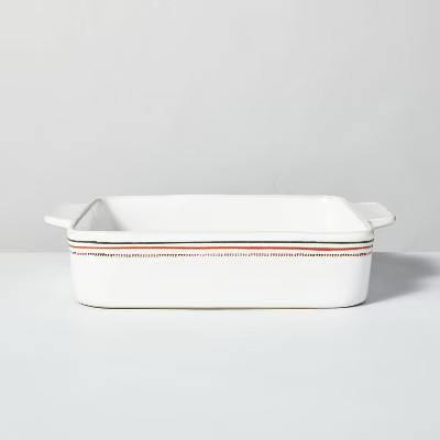 9" x 13" Holiday Stripes Stoneware Baking Dish Red/Green - Hearth & Hand™ with Magnolia | Target