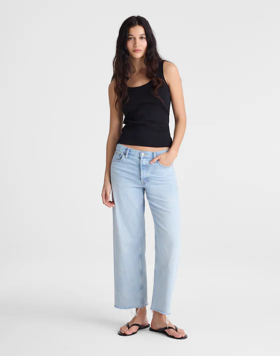 The '90s Scoopneck Tank in Compact Cotton | Madewell
