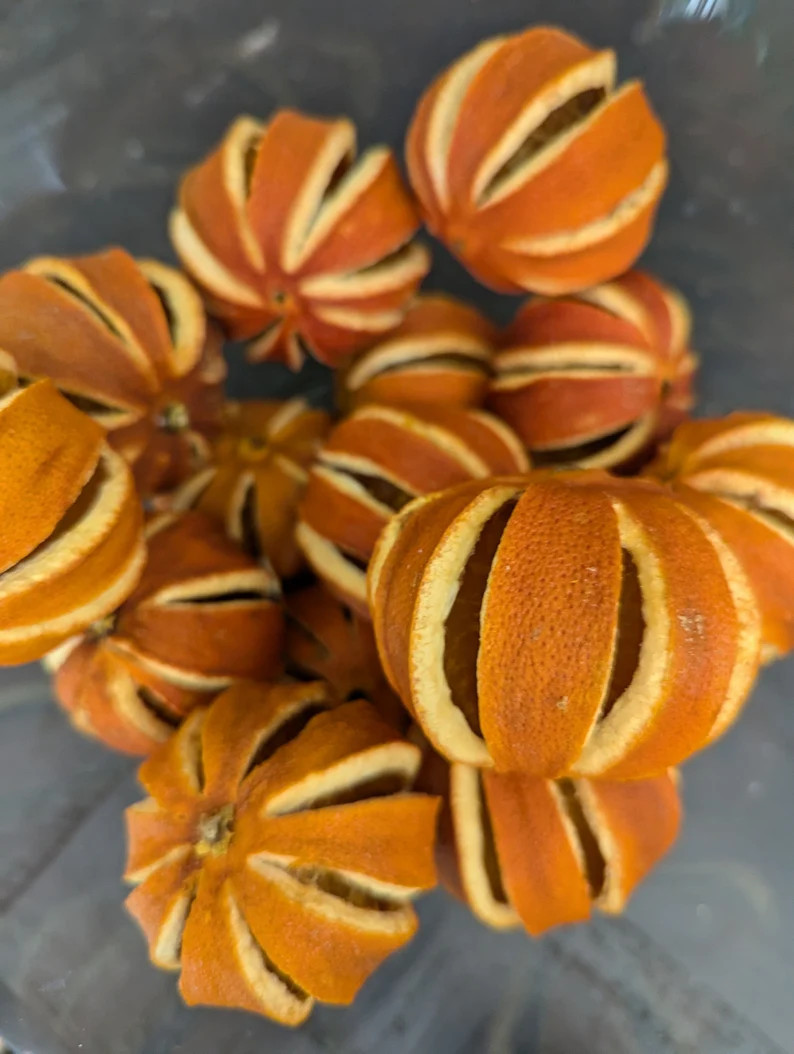 Whole Dried Oranges - Aromatic Citrus Holiday Decor, Christmas Pomander, Rustic Vase Filler, Simm... | Etsy (Global)