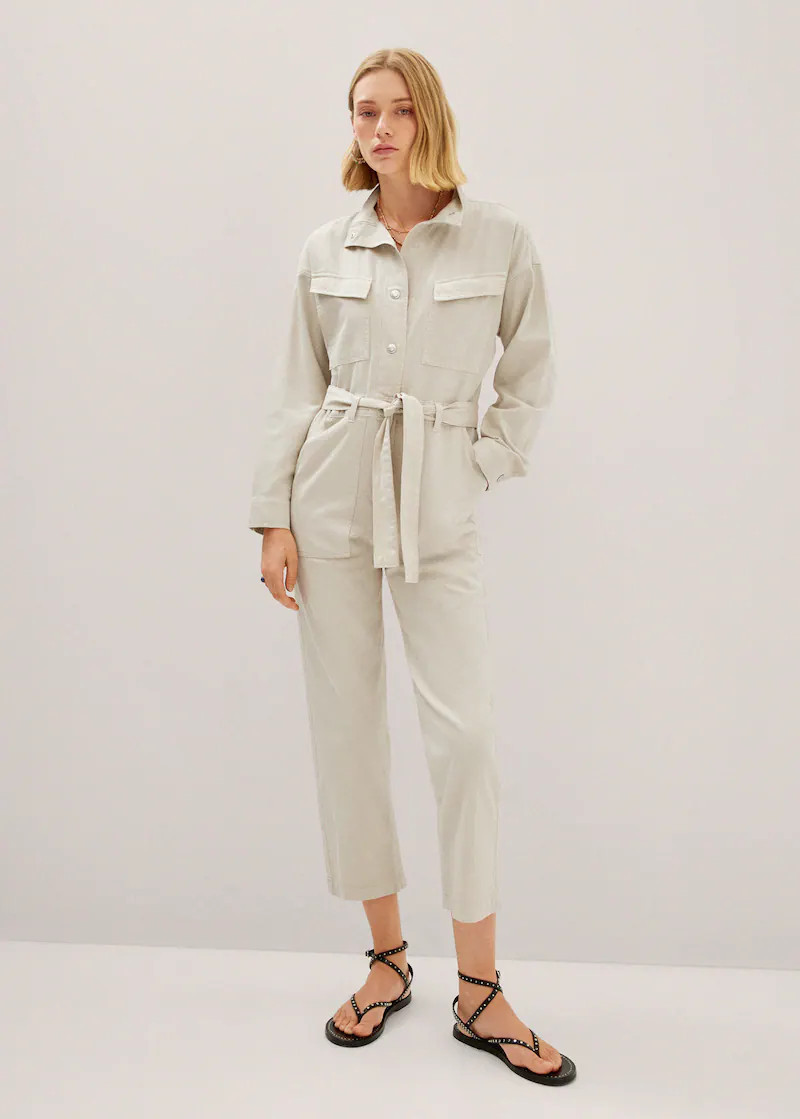Denim jumpsuit with bow | MANGO (US)