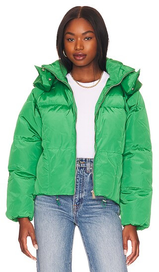 x Cartia Mallan Puffer Jacket in Green | Revolve Clothing (Global)