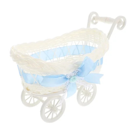 Basket Baby Serving Fruit Wicker Stroller Shower Food Bread Decorations Cutie Tray Rattan Carriage W | Walmart (US)