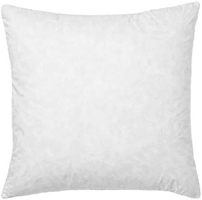 Amazon.com: 28x28 Euro Throw Pillow Insert-Down Feather Pillow Insert-Cotton Fabric-White-1 Piece... | Amazon (US)