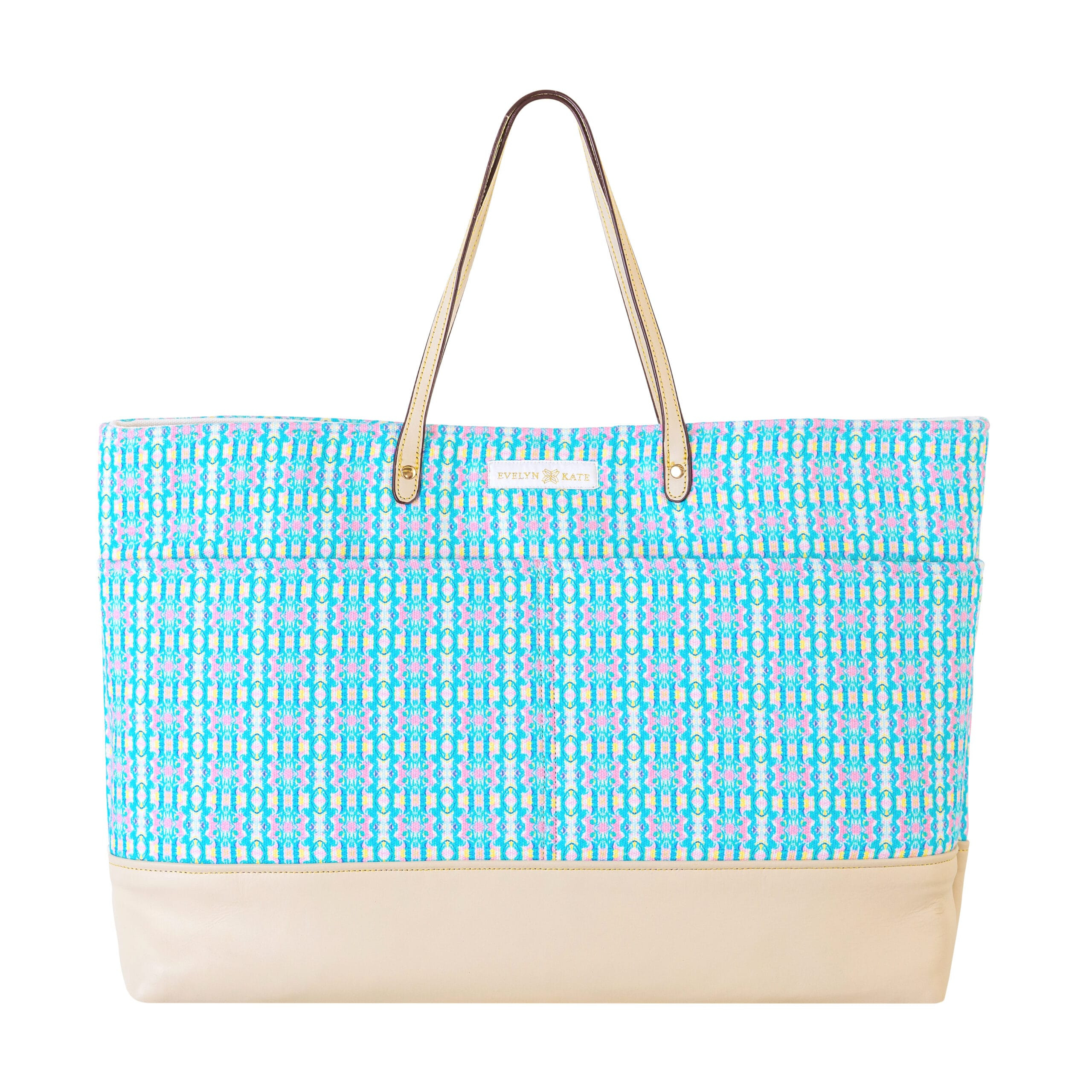 Abaco Canvas Tote with Leather Base - EVELYN & KATE | EVELYN & KATE (US)