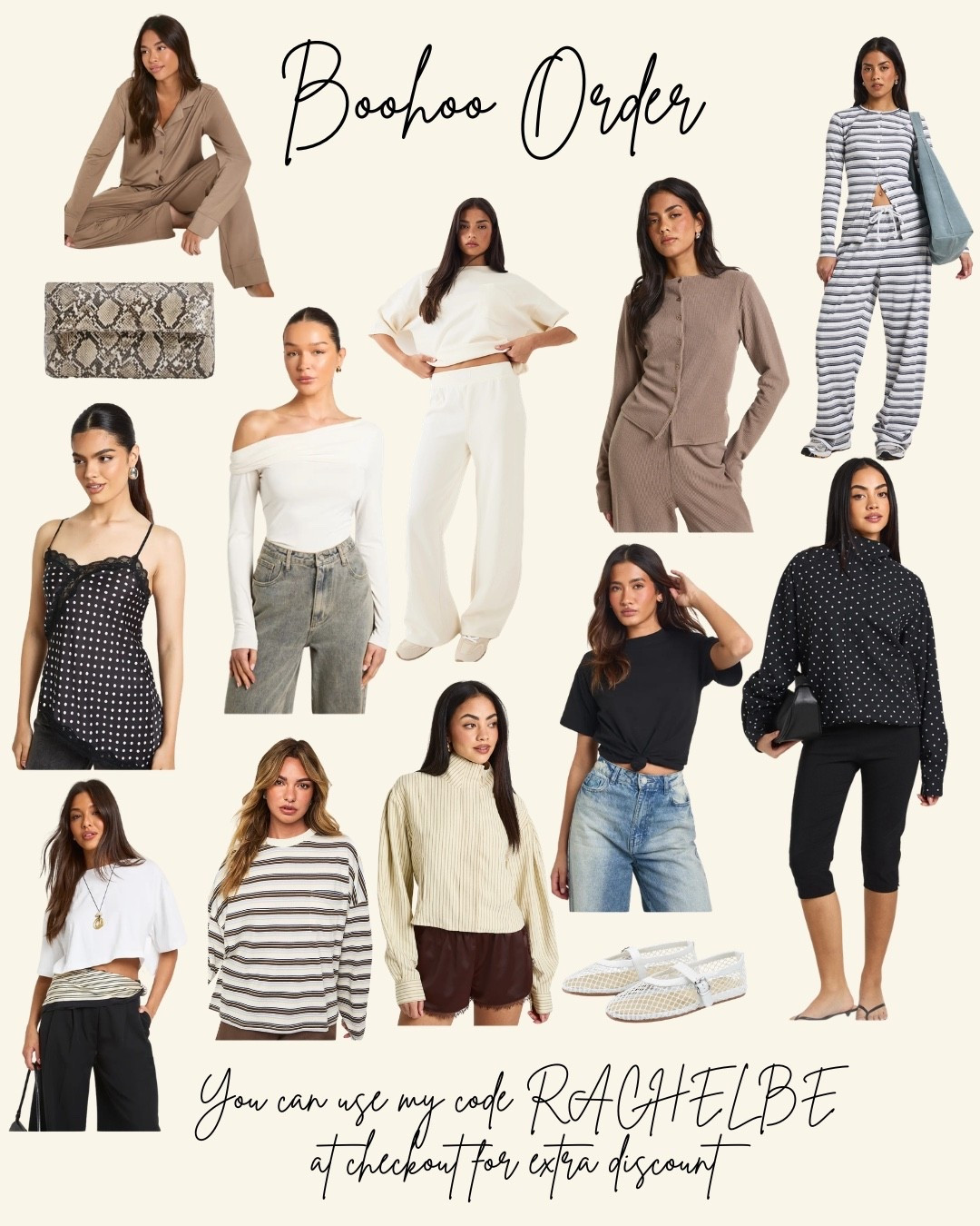 Boohoo wow wow wow 🤍
Just done my first big order of the year and there are so many nice pieces. 

You can use my discount code RACHELBE at checkout it works on TOP of all other discounts 🫶 save it for your future orders 🥰

#LTKuk #LTKspring #LTKeurope