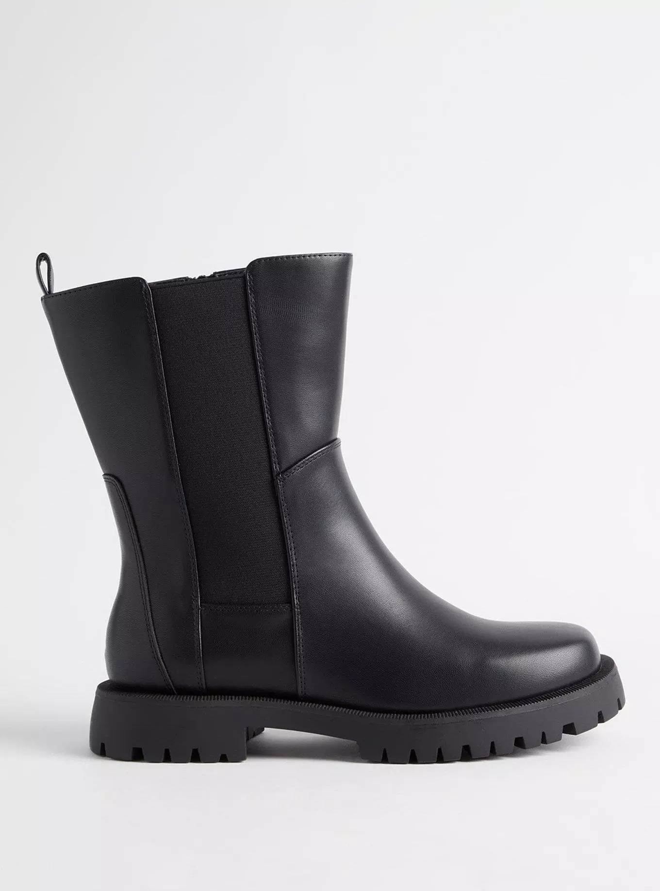 Lug Sole Mid Shaft Chelsea Bootie (WW) | Torrid (US & Canada)