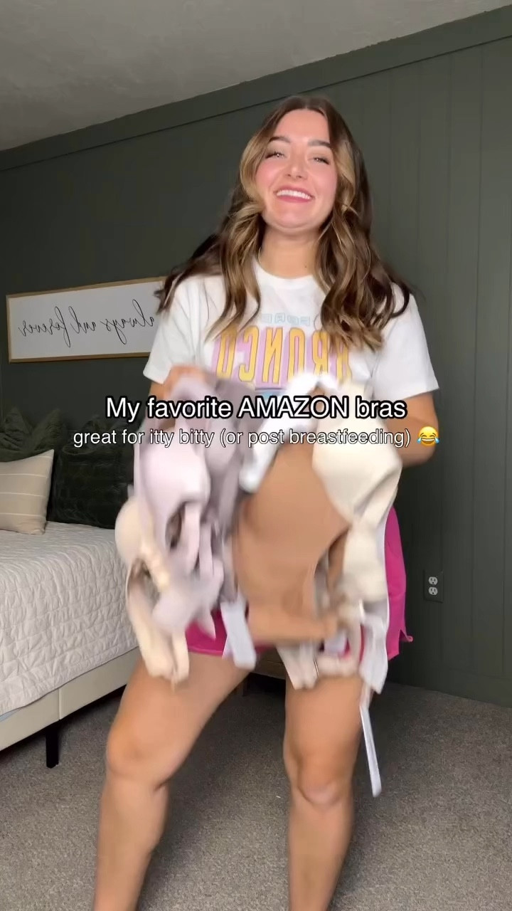 Love love love these bras! I’m wearing a small or medium in most of these! Best Amazon bras! 