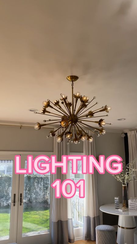 Lighting 101- Set the mood and create atmosphere by putting your lighting in a dimmer switch. This includes your general, task, and accent lighting. Gold chandelier, gold sconce 

#LTKhome #LTKstyletip #LTKVideo