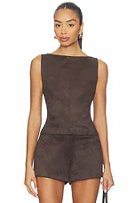 Tularosa Irene Top in Brown. - size M | Revolve Clothing (Global)