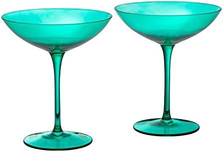 Champagne Coupes 12oz by The Wine Savant - Colorful Champagne Glasses, Prosecco, Mimosa Glasses S... | Amazon (US)