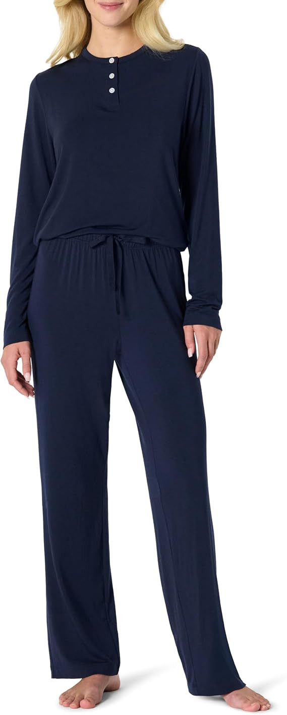 Amazon Essentials x Sofia Grainge Women's Long Sleeve Henley Pajama Set | Amazon (US)