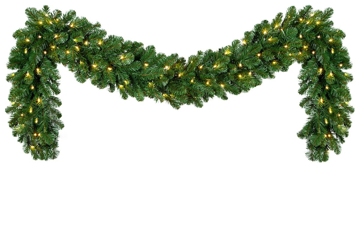 108'' in. Lighted Faux Fir Garland | Wayfair North America