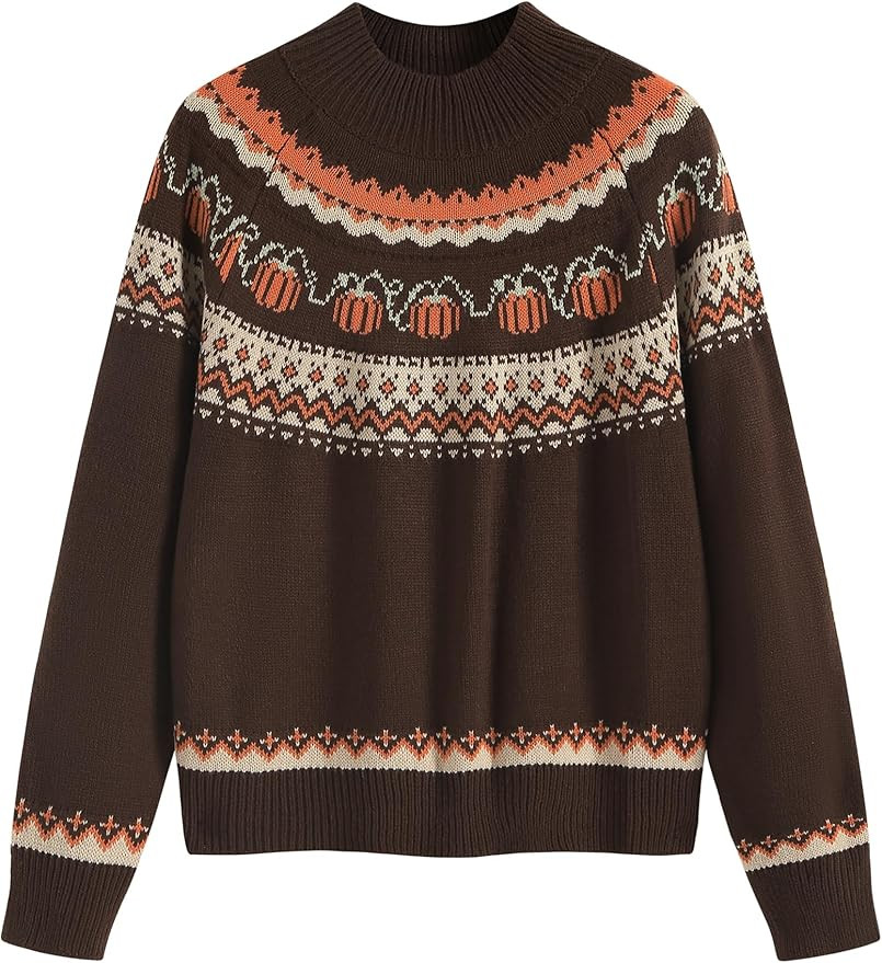 ZAFUL Women's Cropped Turtleneck Sweater Lantern Sleeve Ribbed Knit Pullover Sweater Jumper | Amazon (US)