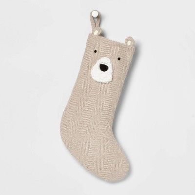20&#34; Herringbone Bear Character Christmas Stocking - Wondershop&#8482; | Target