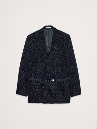 Relaxed Jacquard Tuxedo Jacket | Banana Republic (US)