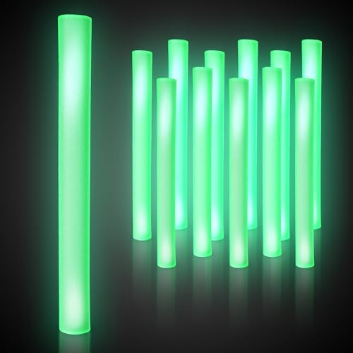 Fun Central LED Foam Sticks - 12 Pack, 16-Inch, 3 Light-Up Modes for Mardi Gras & St Patricks Day... | Amazon (US)
