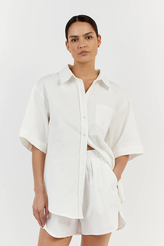 MAXIE WHITE COTTON SHIRT | DISSH