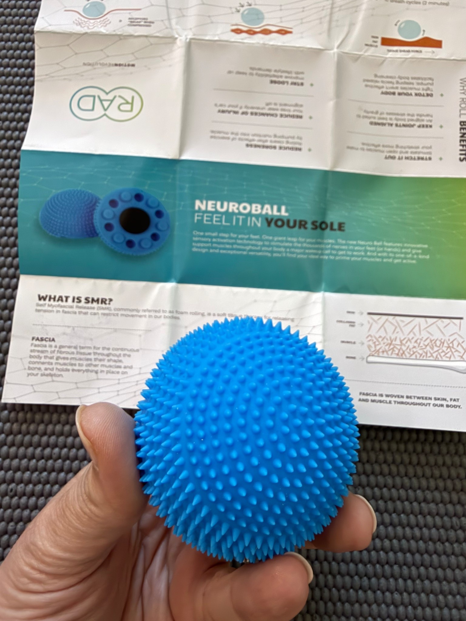 This little blue ball is about to become your new favorite “why am I just learning about this?” find 🤯

I can’t wait to share more from the RAD line, but we have to start here because the Neuro Ball is honestly a mini miracle for when the burning and tingling kicks in. It helps take the edge off in such a simple way.

Perfect if your feet and/or legs are always doing the most or your body just needs a quick reset. Roll it under your feet anytime the tightness begins. It’s small, easy, and one of those things that actually gets used.

That “hurts so good” kind of relief every time.

Linked here 💙

#LTKselfcare #LTKActive #LTKOver40