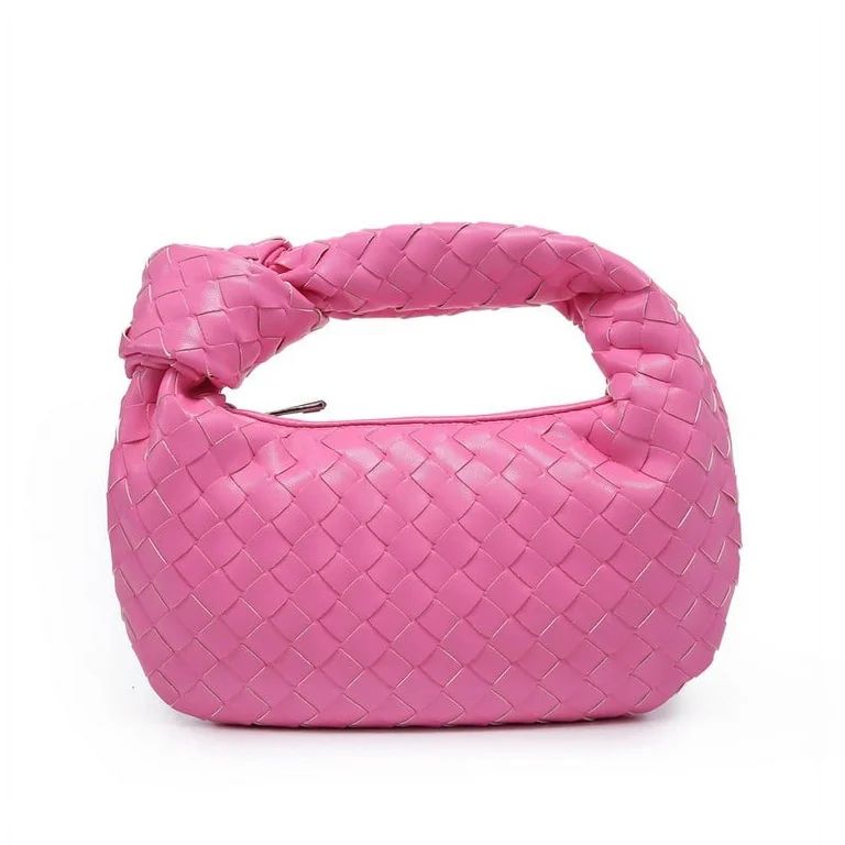 Gomayee Knoted Woven Handbag for Women Fashion Designer Ladies Hobo Bag Bucket Purse Faux Leather... | Walmart (US)