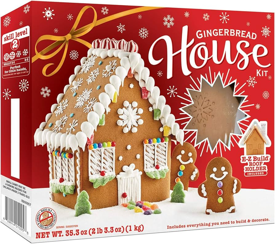 Gingerbread House Kit With E-Z-Build Roof Holder, Large, 35.3 oz. | Amazon (US)