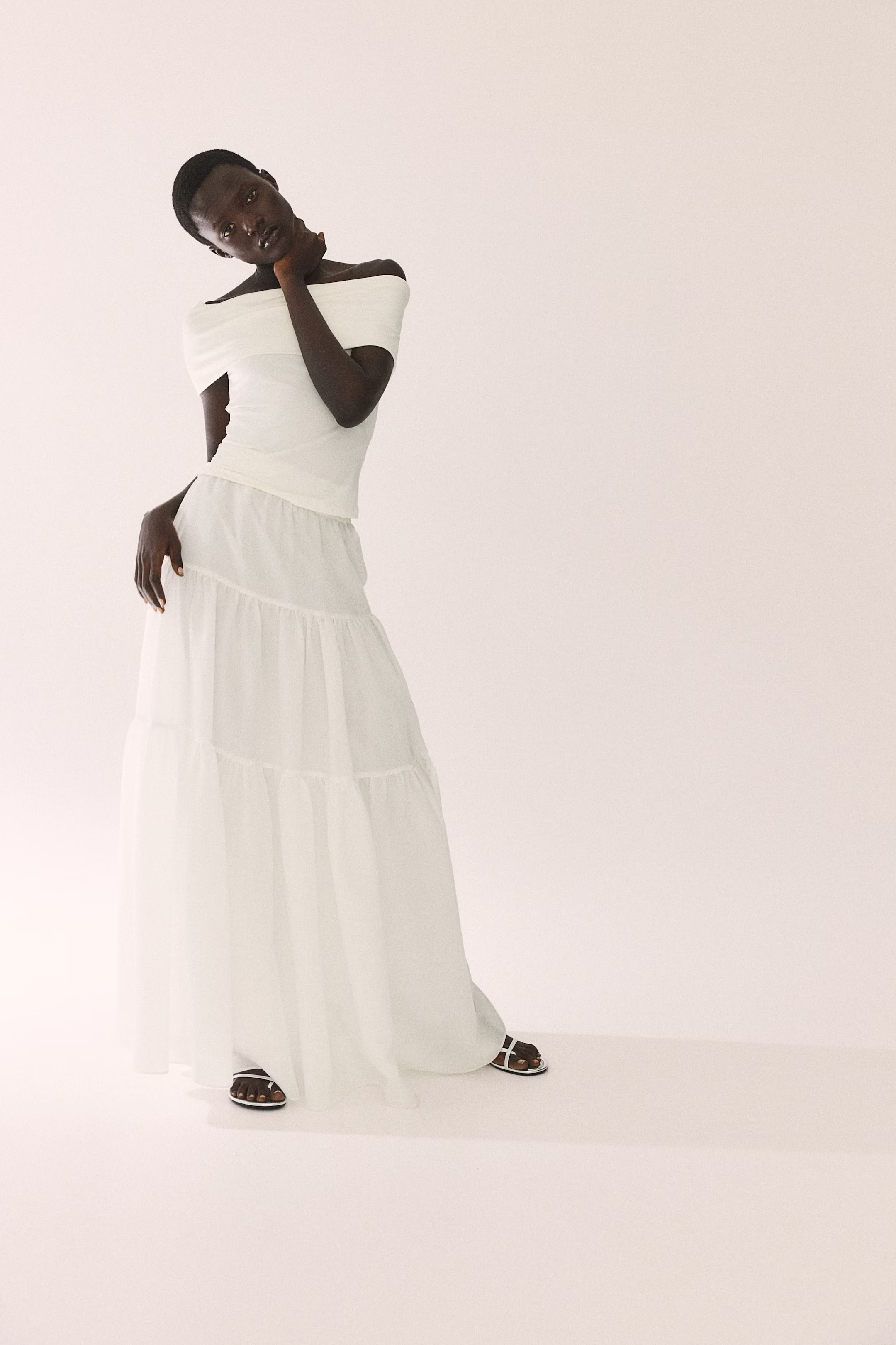 Strappy sandals - Silver-coloured - Ladies | H&M GB | H&M (UK, MY, IN, SG, PH, TW, HK)