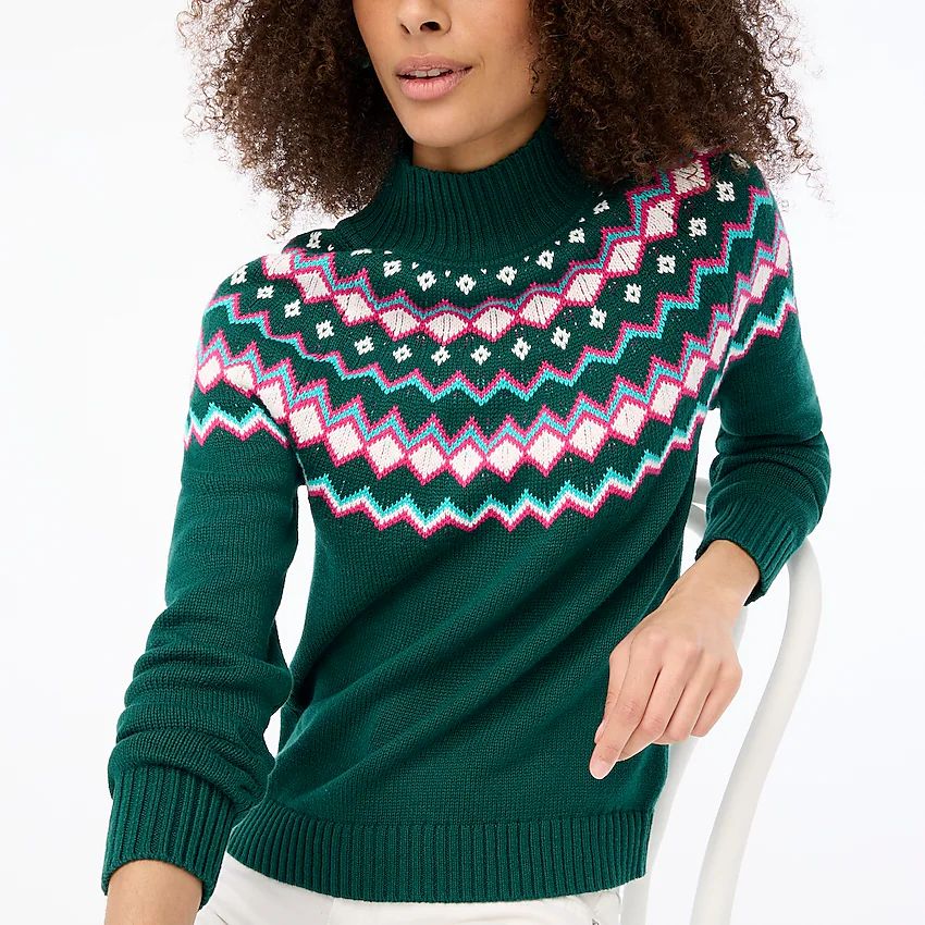 Fair Isle turtleneck sweater | J.Crew Factory